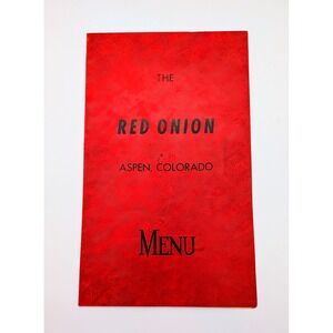 Vintage The Red Onion Aspen Colorado Restaurant Menu 1960s Historic Ephemera